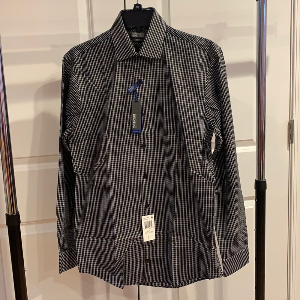 Kenneth Cole Reaction Mens Striped Dress Shirt NWT